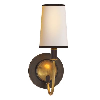 Elkins Wall Sconce(Linen|Bronze with Antique Brass)-OPEN BOX