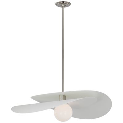 Shown in Polished Nickel and Matte White finish