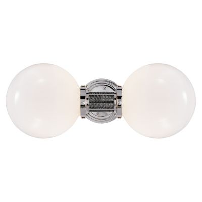 McCarren Double Wall Sconce (Polished Nickel) - OPEN BOX