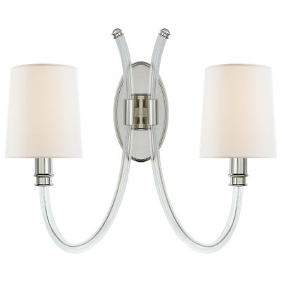 Clarice 2-Light Wall Sconce (Polished Nickel) - OPEN BOX