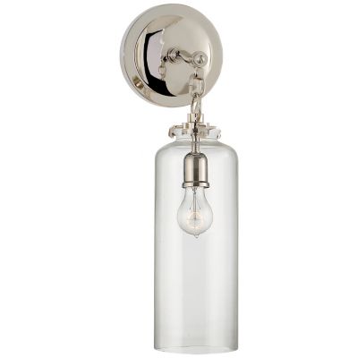 Katie Cylinder Wall Sconce (Clear|Polished Nickel)-OPEN BOX