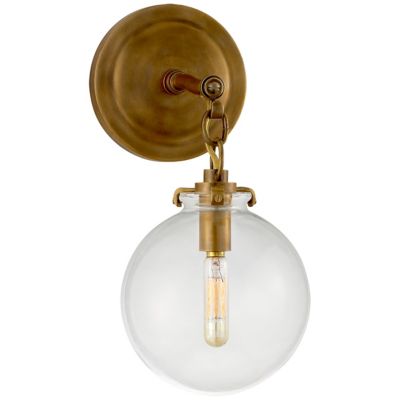 Katie Wall Sconce (Antique Brass with Clear Glass)-OPEN BOX