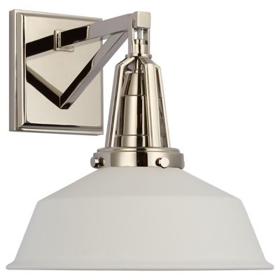 Layton Wall Sconce (Matte White |Polished Nickel) - OPEN BOX