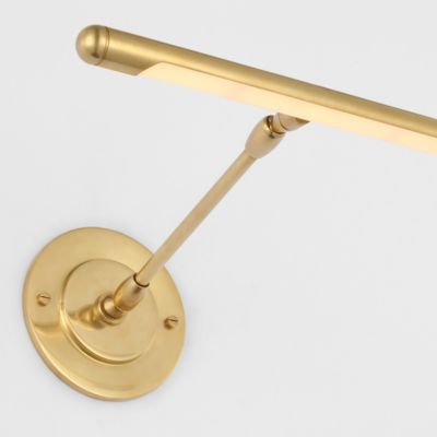 Shown in Hand-Rubbed Antique Brass finish, 12 Inch size, detail view, lit