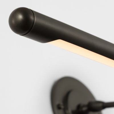 Shown in Bronze finish, 30 Inch size, detail view, lit