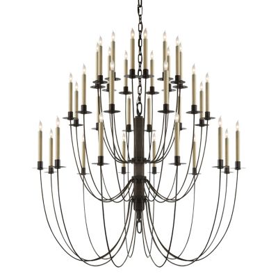 Erika 3-Tier Chandelier (Aged Iron|3 Tier) - OPEN BOX