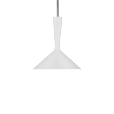 Rosetta Pendant (Matte White and Nickel|Medium) - OPEN BOX