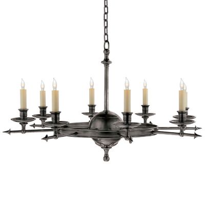 Leaf and Arrow Chandelier (Bronze|8 Light) - OPEN BOX
