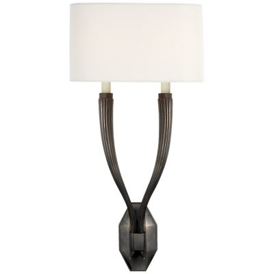 Ruhlmann Double Wall Sconce (Bronze|Linen) - OPEN BOX