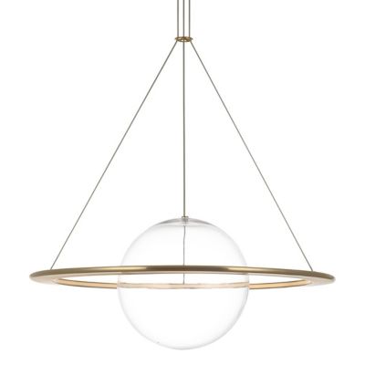 Cosmos Ring and Orb LED Chandelier