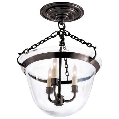 Country Bell Jar Semi-Flushmount (Bronze) - OPEN BOX