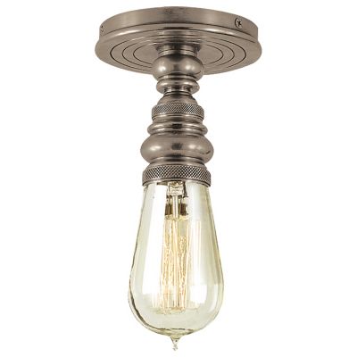 Boston Flush Mount (Antique Nickel|No Shade) - OPEN BOX