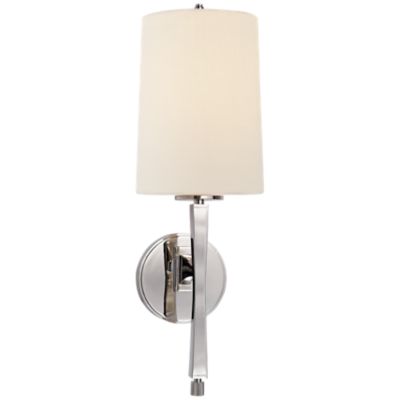 Edie Wall Sconce (Polished Nickel|Linen|Small) - OPEN BOX