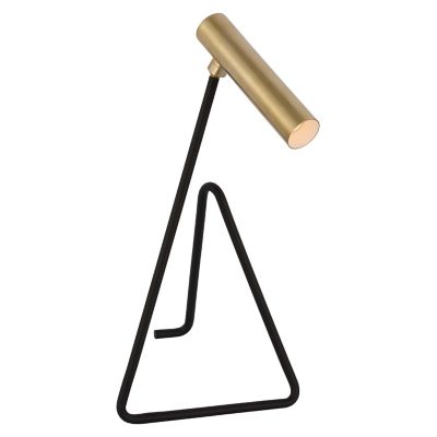 Flesso LED Medium Desk Lamp (Matte Black and Brass)-OPEN BOX