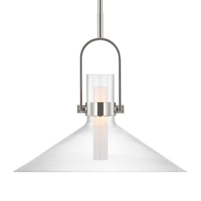 Larkin Empire LED Pendant (Polished Nickel|14 In) - OPEN BOX