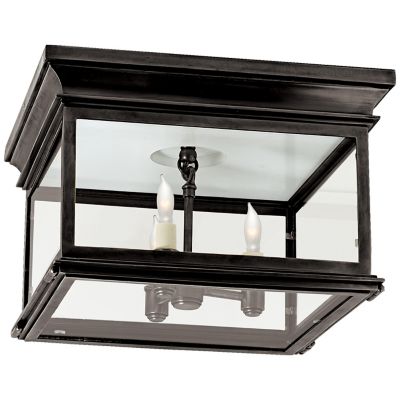 Club Square Flushmount (Clear|Bronze|Large) - OPEN BOX