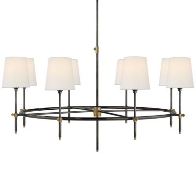 Bryant Ring Chandelier (Bronze&Antique Brass|Linen)-OPEN BOX