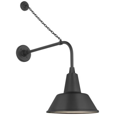 Academy Anchored Tilted Conical Savannah Outdoor Wall Sconce
