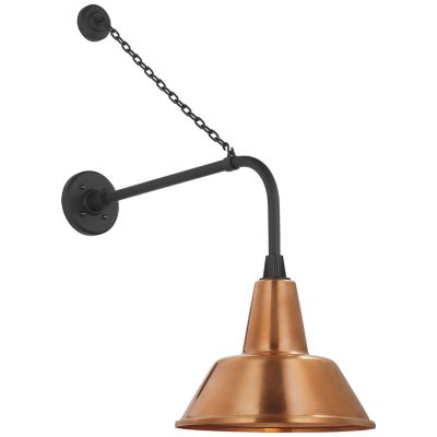 Academy Anchored Tilted Conical Savannah Outdoor Wall Sconce