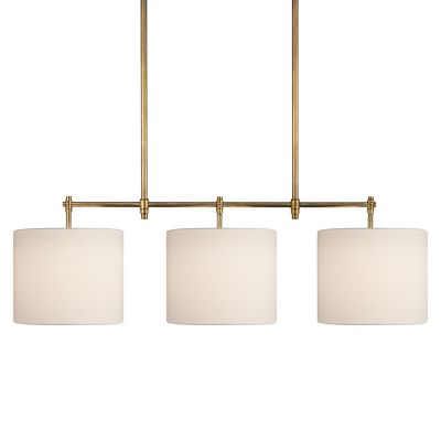 Bryant Linear Suspension(Antique Brass|Linen|36 In)-OPEN BOX