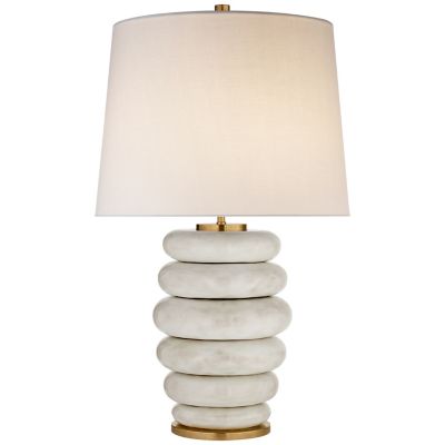 Phoebe Stacked Table Lamp (Antiqued White|Large) - OPEN BOX