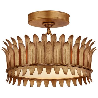 Leslie Semi-Flushmount (Gilded Iron|12 In) - OPEN BOX