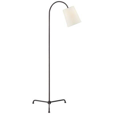 Mia Floor Lamp (Aged Iron with Linen Shade) - OPEN BOX