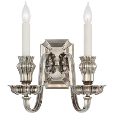 Falaise Double Wall Sconce (Butler's Silver) - OPEN BOX
