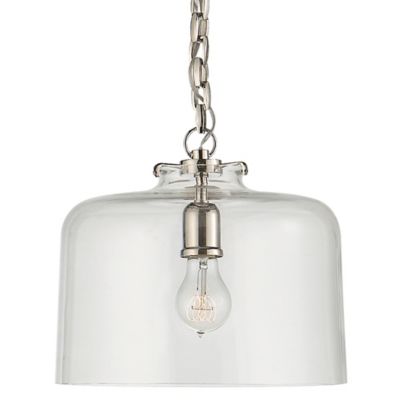 Katie Dome Pendant (Clear Glass|Polished Nickel) - OPEN BOX