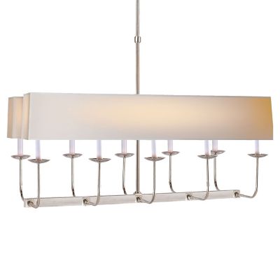 Linear Branched Chandelier(Antique Nickel W/ Shade)-OPEN BOX