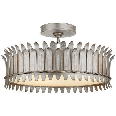 Leslie Semi-Flushmount(Burnished Silver Leaf|16 In)-OPEN BOX