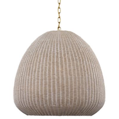 Kokomo Domed Pendant (Ash Wicker|Burnished Brass) - OPEN BOX
