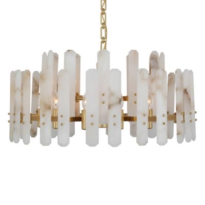Bonnington Large Chandelier (Antique Brass|Alabaster) - OPEN BOX