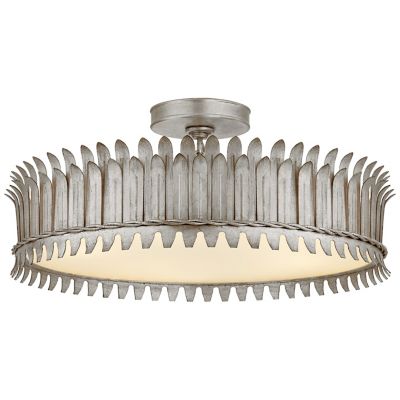 Leslie Semi-Flushmount(Burnished Silver Leaf|20 In)-OPEN BOX