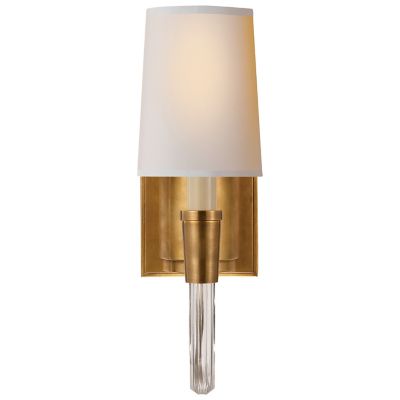 Vivian Wall Sconce(Linen|Hand-Rubbed Antique Brass)-OPEN BOX