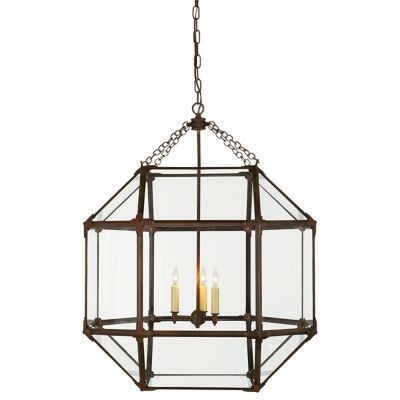 Morris Large Pendant (Clear|Antique Zinc) - OPEN BOX