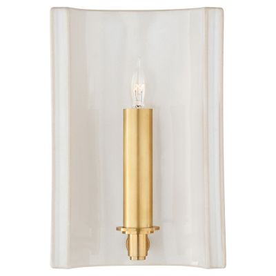Leeds Small Rectangle Wall Sconce (Ivory) - OPEN BOX