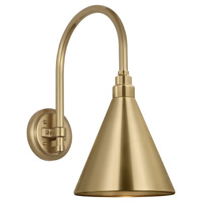 Academy Arched 15 Inch Conical Savannah Outdoor Wall Sconce