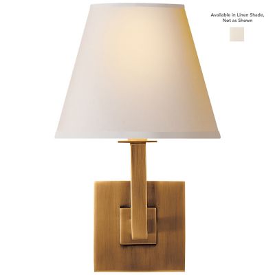 Architectural Wall Sconce (Antique Brass|Linen) - OPEN BOX