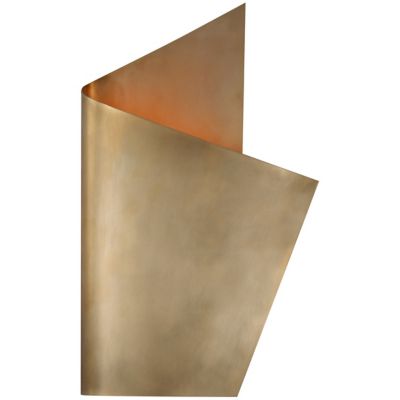 Piel Wrapped LED Wall Sconce(Burnished Brass|Right)-OPEN BOX