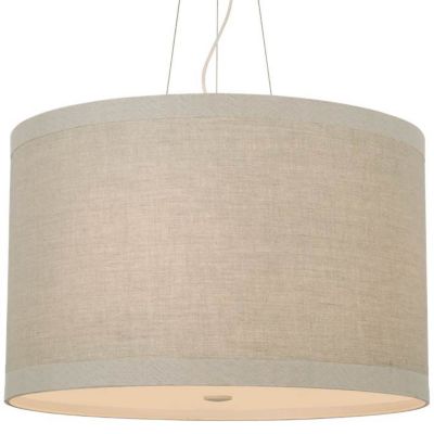 Walker Drum Pendant (Cream with Natural Linen|Med)-OPEN BOX