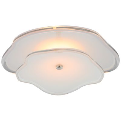 Leighton Layered LED Flushmount(Cream|Nickel|Small)-OPEN BOX