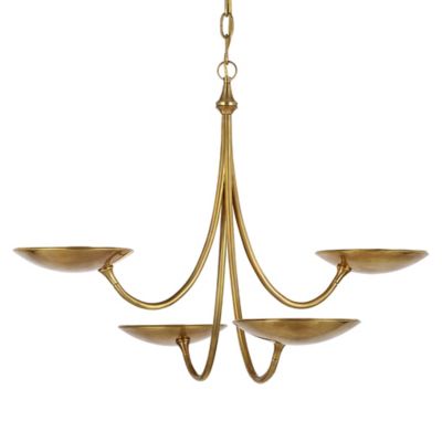 Keira LED Chandelier(Hand-Rubbed Antique Brass|Med)-OPEN BOX