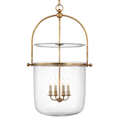 Lorford Smoke Bell Pendant (Iron w/ Clear Glass|L)-OPEN BOX