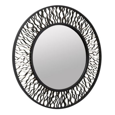 Realistic round and square mirrors in frames with light reflection. Mo By  Tartila