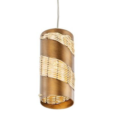 Flow Rattan Cylinder Mini Pendant