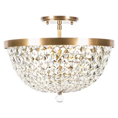 Crystal Baller Leaded Crystal Empire Semi-Flushmount