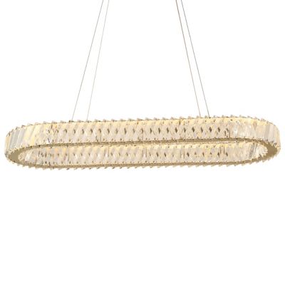 Golden Ratio Oval Crystal LED Pendant
