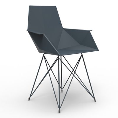 Faz Armchair with Steel Base, Set of 4