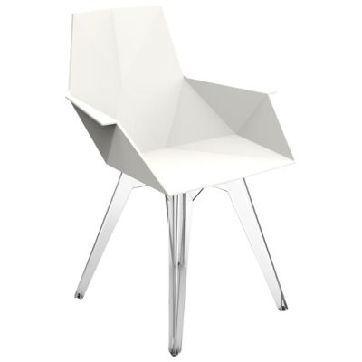 Faz Armchair with Clear Legs Set of 4